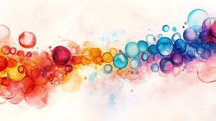 梦幻彩色气泡背景图