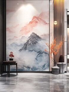 新中式山水风玄关装饰画