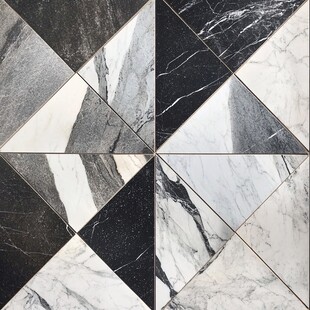 黑白大理石拼花瓷砖图案