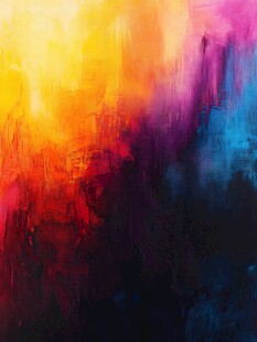 梦幻绚丽色彩抽象画
