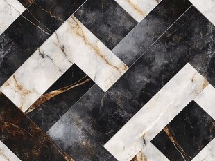 黑白大理石拼花瓷砖图案