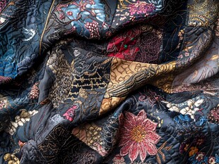 华丽复古刺绣花纹织物