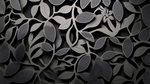 立体树叶花纹背景图案