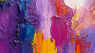 绚丽多彩的油画笔触纹理