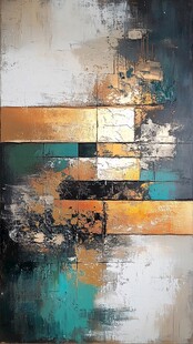 抽象艺术油画 色彩碰撞魅力