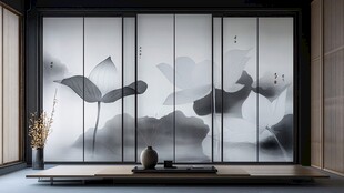 中式水墨屏风禅意空间