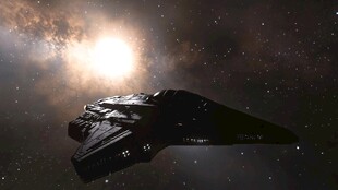 星际飞船在浩瀚宇宙中航行