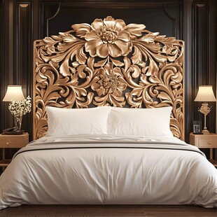 奢华雕花床头尽显高贵格调