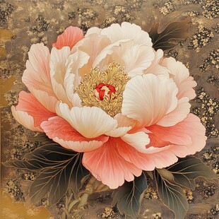 富贵牡丹花卉精美画作