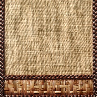 编织纹理边框的亚麻布背景