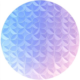 梦幻渐变鱼鳞纹圆形图案