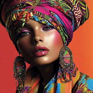 非洲风情时尚美女肖像