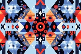 几何抽象民族风图案设计
