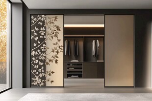 现代简约风中式花纹衣柜