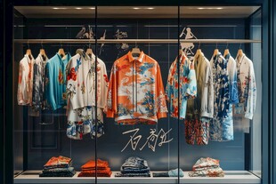 时尚男装橱窗陈列展示