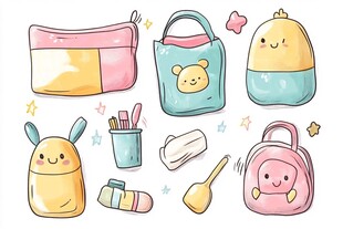可爱卡通文具用品大集合