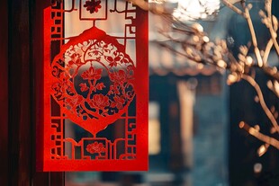 窗前红灯笼 尽显中式韵味