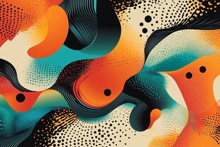 抽象多彩流体艺术图案