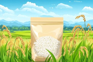 稻田中的优质大米