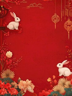兔年新春喜庆背景图