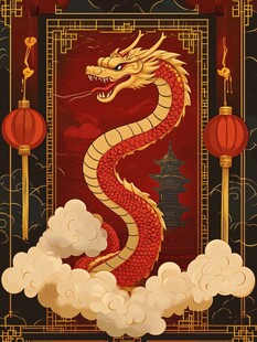 中国龙贺岁 传统祥瑞图景