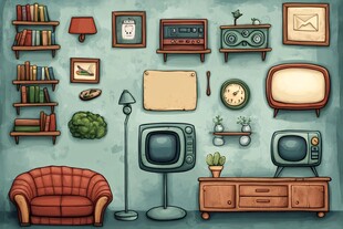 复古客厅布置与怀旧家电