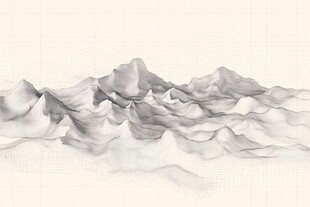 水墨群山 简约山水图景