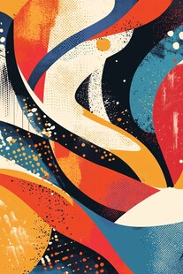 抽象多彩流体艺术图案