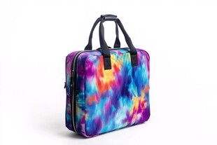 多彩扎染风手提电脑包