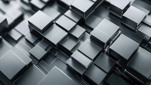 黑色立体方块几何图案