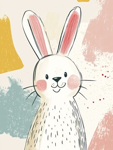 可爱卡通兔子插画