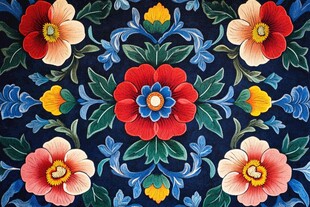 复古花卉图案设计