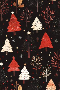 圣诞风森林树木图案背景