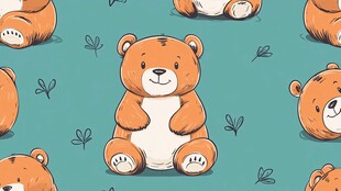 可爱小熊图案背景设计