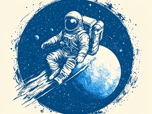 太空漫步的宇航员