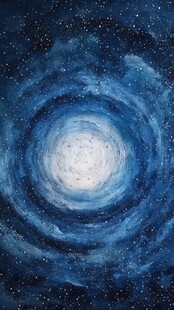 梦幻星空漩涡油画