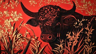 牛年主题艺术插画