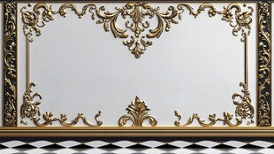 奢华金色雕花装饰画框