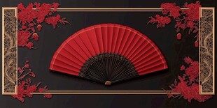 古典红扇 中式雅致装饰