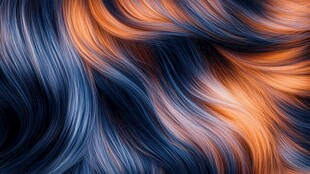 绚丽多彩的渐变发丝纹理