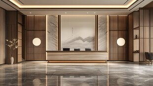 中式风格大气前台接待区