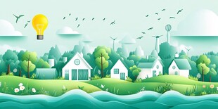 绿色生态家园 清新自然图景