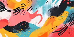 抽象多彩流体艺术图案