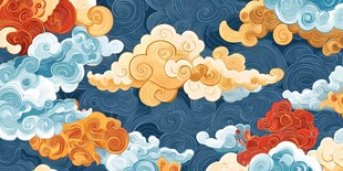 中式云纹图案设计素材