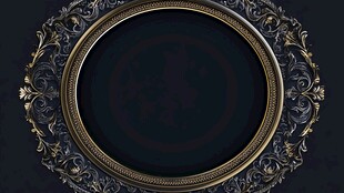 复古华丽圆形装饰画框