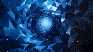蓝色几何星空旋涡背景