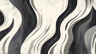 黑白波浪纹理艺术背景图