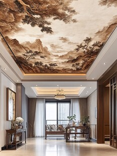 欧式奢华客厅之穹顶壁画