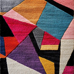 几何图案多彩地毯纹理