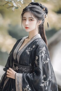 古风佳人着汉服优雅而立